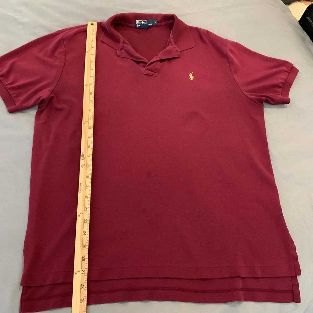 Polo Ralph Lauren Polo Shirt Mens Large Lot‎ Of 2 Purple Red Pony Casual Cotton